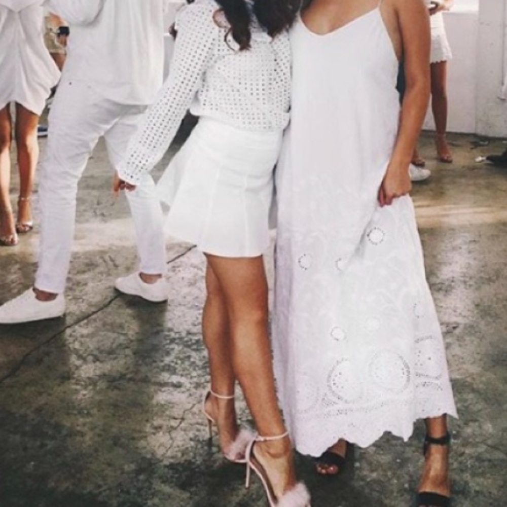 Eyelet white blouse